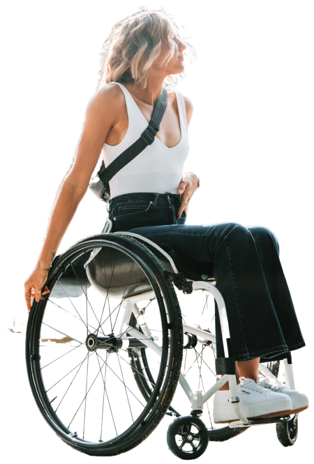 Girl in a wheelchair